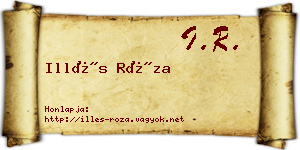 Illés Róza névjegykártya