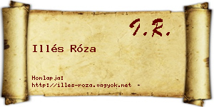 Illés Róza névjegykártya