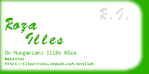 roza illes business card
